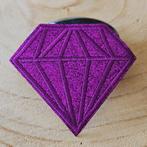 Strijk embleem applicatie Patch Diamant paars