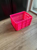 Fietskrat roze 40x30x23 cm, Ophalen of Verzenden, Gebruikt, Fietskrat