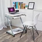 VASAGLE LCD811W bureau – nieuw in verpakking, Ophalen, Met wielen, Nieuw, Bureau