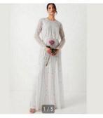 Coast Trouwjurk XS ivory-zilver lange mouwen Nieuw modern!, Kleding | Dames, Trouwkleding en Trouwaccessoires, Trouwjurk, Wit