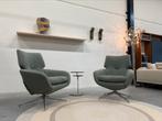 2 Nieuw Leolux Lloyd Plus Draaifauteuils groen stof Stoel, Leolux, Nieuw, 75 tot 100 cm, Ophalen of Verzenden