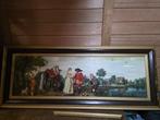 Prachtig groot schilderij met lijst bxh 166,5 x 122,5 cm, Antiek en Kunst, Kunst | Schilderijen | Klassiek, Ophalen