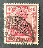 1920 DUITSE RIJK Germania 40 Pf type I gebruikt met perfin, Postzegels en Munten, Postzegels | Europa | Duitsland, Verzenden, Duitse Keizerrijk