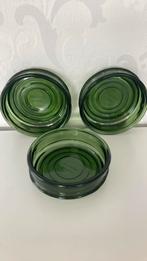 Vintage - Nissen Denmark design set groene glazen schaaltjes, Antiek en Kunst, Ophalen of Verzenden