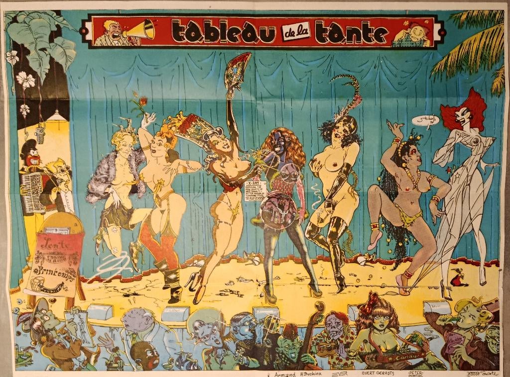 Tableau de la Tante Armand Buckinx Ever Evert Pontiac Swarte, Verzamelen, Posters, Gebruikt, Overige onderwerpen, A1 t/m A3, Ophalen of Verzenden