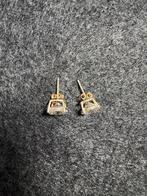 Oorbellen met nep diamant, Overige materialen, Gebruikt, Verzenden, Met edelsteen