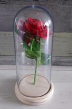 Beauty and the Beast Roos in Glas, Huis en Inrichting, Woonaccessoires | Stolpen, Ophalen of Verzenden, Nieuw