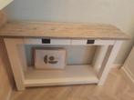 Landelijke Sidetable met houten blad, Huis en Inrichting, Tafels | Sidetables, Ophalen