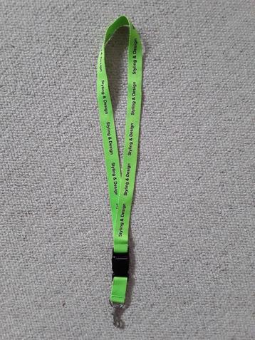 Keycord - tekst Styling en design - fris groen - beschikbaar voor biedingen