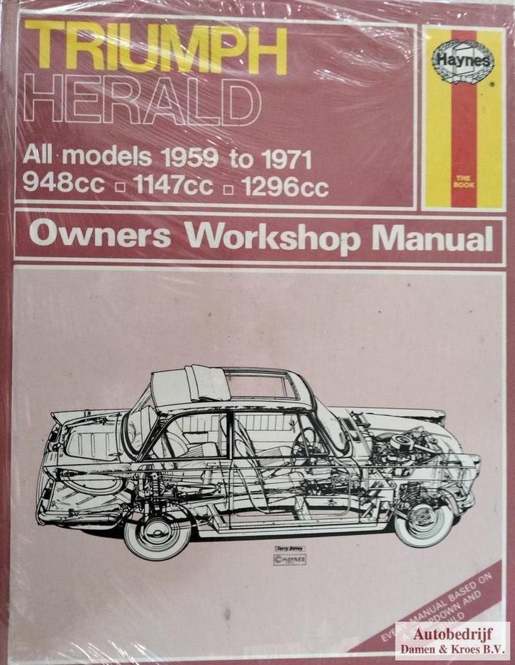 Haynes Owners Workshop Manual Triumph Herald, Auto diversen, Handleidingen en Instructieboekjes, Ophalen of Verzenden