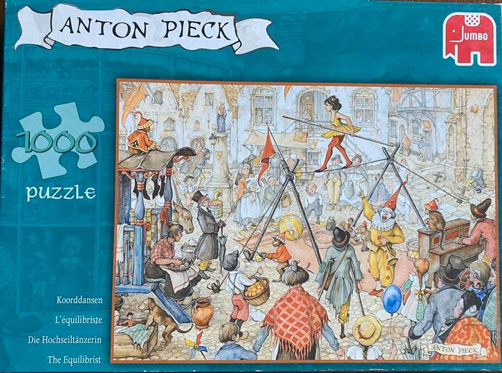 Anton Pieck Puzzel - Koorddansen - 1000 Stukjes, Hobby en Vrije tijd, Denksport en Puzzels, Zo goed als nieuw, Legpuzzel, 500 t/m 1500 stukjes