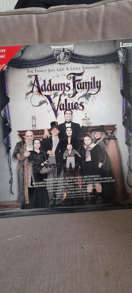 Laserdisc  Addams Family  values  PAL, Ophalen of Verzenden, Gebruikt