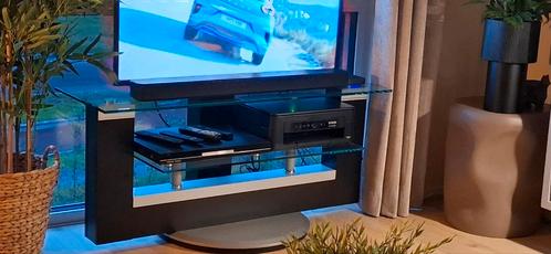 Modern tv meubel, Huis en Inrichting, Kasten | Televisiemeubels, Zo goed als nieuw, Minder dan 100 cm, 25 tot 50 cm, Glas, Metaal