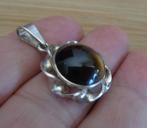 zilveren hanger met tijgeroog steen [838], Verzenden, Zo goed als nieuw, Met edelsteen, Zilver