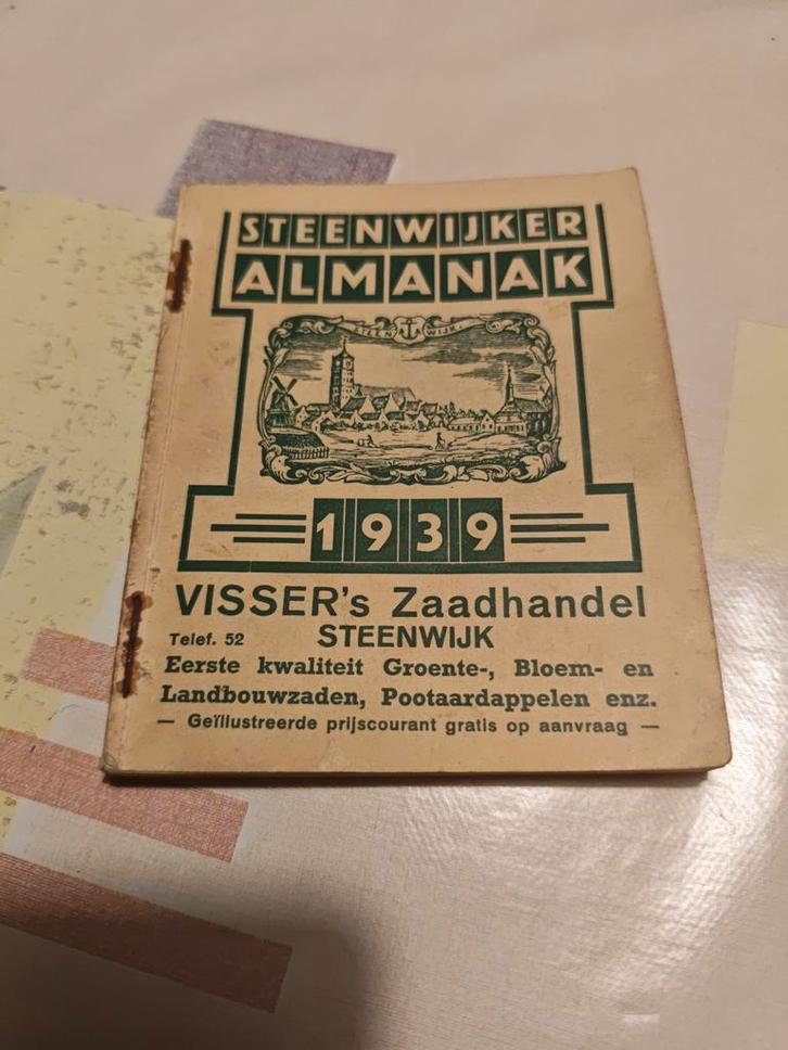 Steenwijker Almanak 1939 - Visser's Zaadhandel, Boeken, Catalogussen en Folders, Gelezen, Catalogus, Ophalen of Verzenden
