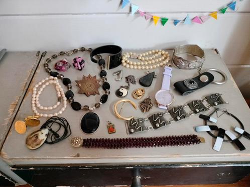 Leuk partijtje sieraden., Sieraden, Tassen en Uiterlijk, Armbanden, Gebruikt, Zilver, Zilver, Met bedels of kralen, Met edelsteen