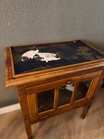 Vintage retro drank/ theekastje / kastje met oosterse print, Ophalen, 50 tot 100 cm, Zo goed als nieuw, Minder dan 100 cm