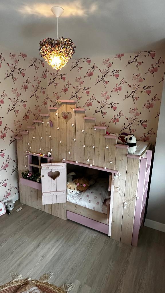 Vogelhuisje bed - bedhuisje meisje, Kinderen en Baby's, Kinderkamer | Bedden, Zo goed als nieuw, 180 cm of meer, 100 cm of meer