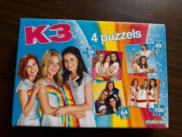 K3 Puzzels 4 stuks!