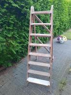 Houten trap, ladder, schilderstrap 7 treden, Doe-het-zelf en Verbouw, Ladders en Trappen, Ophalen, Gebruikt, Trap