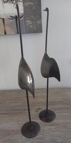 Siervogels op standaard metaal  74 cm hoog, Antiek en Kunst, Ophalen