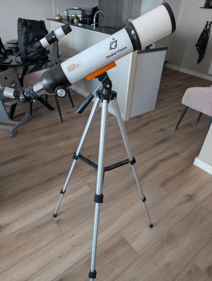 StellarVision Telescoop met Statief, Audio, Tv en Foto, Optische apparatuur | Telescopen, Zo goed als nieuw, Lenzentelescoop (refractor)