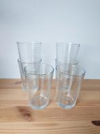 6 ribbel glazen, Glas of Glazen, Ophalen of Verzenden, Overige stijlen, Glas