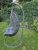 Mooie hangstoel egg antraciet, Tuin en Terras, Tuinstoelen, Ophalen, Gebruikt, Metaal