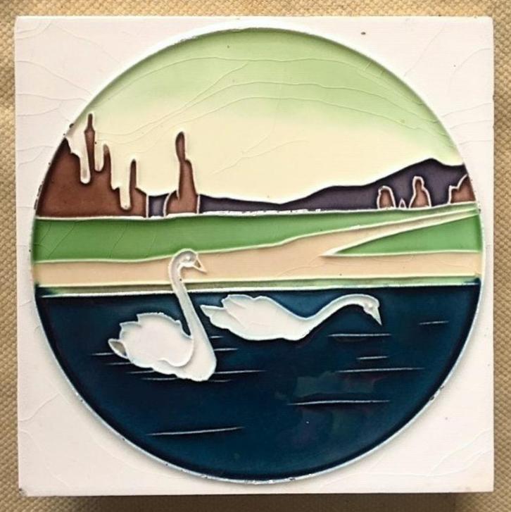 Tegel tegels Wienerberger jugendstil art nouveau Oostenrijk, Antiek en Kunst, Antiek | Wandborden en Tegels, Ophalen of Verzenden