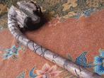 Mooie oude stok of staf uit Afrika met een hoofd 112 cm., Antiek en Kunst, Kunst | Niet-Westerse kunst, Ophalen of Verzenden
