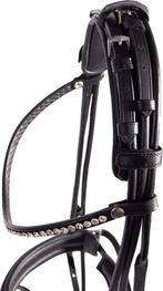 Hoofdstel  Cyrelle Zwart rondgenaaid full, Dieren en Toebehoren, Paarden en Pony's | Hoofdstellen en Tuigage, Ophalen of Verzenden