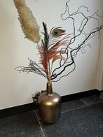 Prachtige decoratie vaas met takken en pluimen. Nieuw!!!, Nieuw, Ophalen of Verzenden, 75 cm of meer