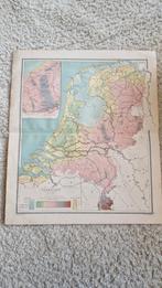 Oude kaart van Nederland - Bodemgesteldheid, Gelezen, Ophalen of Verzenden, Landkaart, 1800 tot 2000
