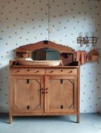 Vintage dressoir met spiegel / Art Deco / Antiek / eikenhout, 100 tot 150 cm, Eikenhout, Ophalen of Verzenden, Zo goed als nieuw