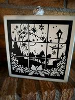 Decoratieve glazen fles met wintertafereel, Huis en Inrichting, Ophalen of Verzenden, Zo goed als nieuw, Glas, Minder dan 50 cm