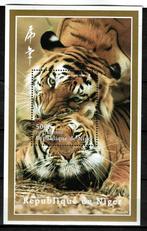 niger 1998 pf blok tijgers katachtige wildlife, Postzegels en Munten, Ophalen of Verzenden, Postfris, Dier of Natuur