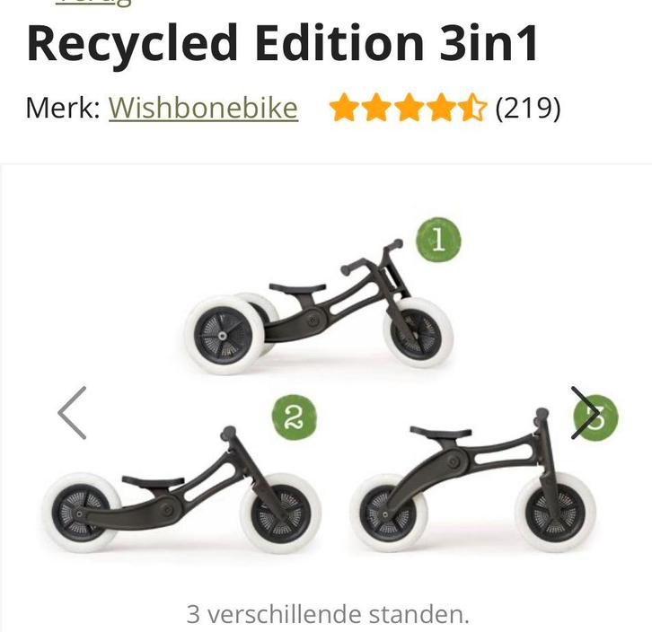 Wishbonebike loopfiets, Kinderen en Baby's, Speelgoed | Buiten | Voertuigen en Loopfietsen, Gebruikt, Loopfiets, Ophalen of Verzenden