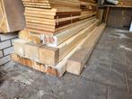 Houten balken, 4x vierkant, 7x plat, Doe-het-zelf en Verbouw, Hout en Planken, Ophalen, Gebruikt, Eiken, 50 mm of meer
