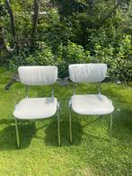 Grijze Gispen style kantoorstoelen, Huis en Inrichting, Stoelen, Ophalen, Gebruikt, Twee, Leer