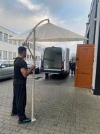 Zwevende beige parasol met beige stang 300cm, Ophalen, Nieuw