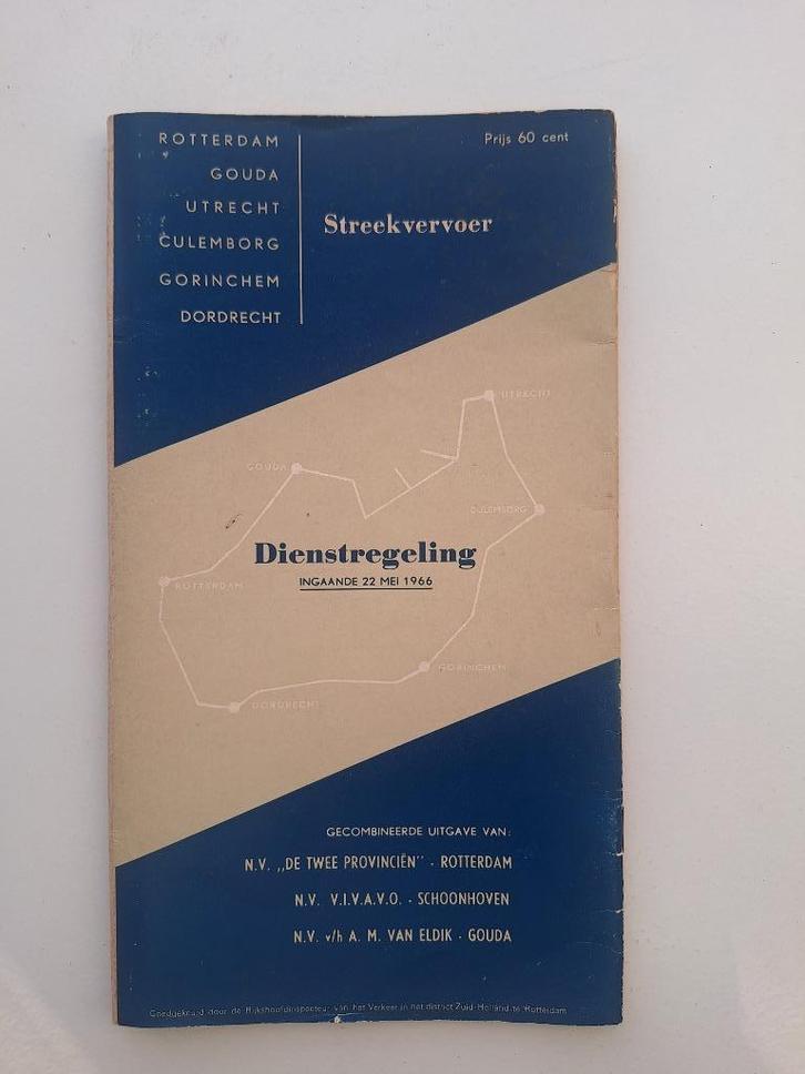 STREEKVERVOER DIENSTREGELING INGAANDE - 22 MEI 1966, Verzamelen, Spoorwegen en Tramwegen, Gebruikt, Bus of Metro, Boek of Tijdschrift