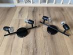 3x Plafondlamp met 2 spotjes, Ophalen, Zo goed als nieuw, Metaal of Aluminium, Plafondspot of Wandspot