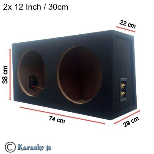 Dubbele MDF subwoofer 12 Inch 30cm 27,5 Liter, Auto diversen, Auto-accessoires, Nieuw, Ophalen of Verzenden