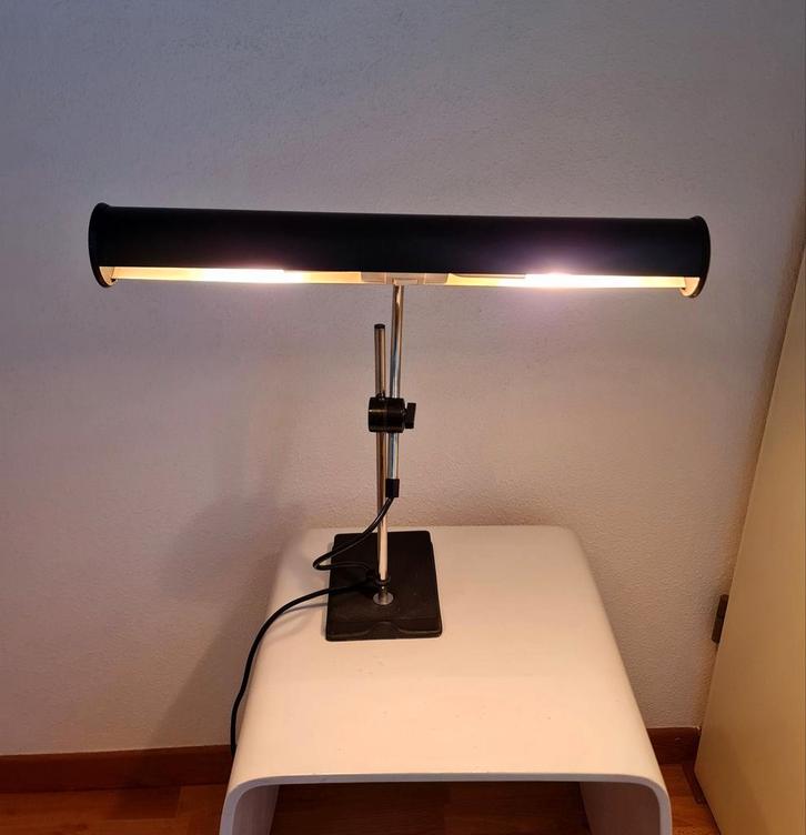Hala Zeist bureaulamp leeslamp pianolamp verstelbaar vintage, Huis en Inrichting, Lampen | Tafellampen, Gebruikt, Minder dan 50 cm