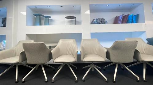 6 Leolux Mara Twist eetkamerstoelen showmodel, Huis en Inrichting, Stoelen, Nieuw, Stof, Ophalen