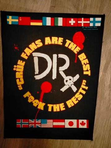 Motley Crue Fans are the Best vintage backpatch back patch  beschikbaar voor biedingen