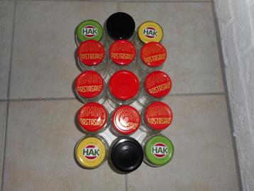 15 stuks allerlei lege jampotjes  beschikbaar voor biedingen