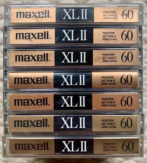 7x Maxell XLII-60 1988 cassettebandjes XLII60 XLII 60 tapes, Cd's en Dvd's, Cassettebandjes, Gebruikt, Voorbespeeld, 2 t/m 25 bandjes