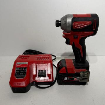Milwaukee M18 CBLID Slagschroevendraaier incl M18 5.0Ah Accu beschikbaar voor biedingen