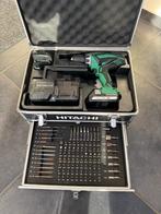 Hitachi 18V Accu Boormachine Set - Nette Staat, Doe-het-zelf en Verbouw, Gereedschap | Boormachines, Variabele snelheid, Ophalen of Verzenden
